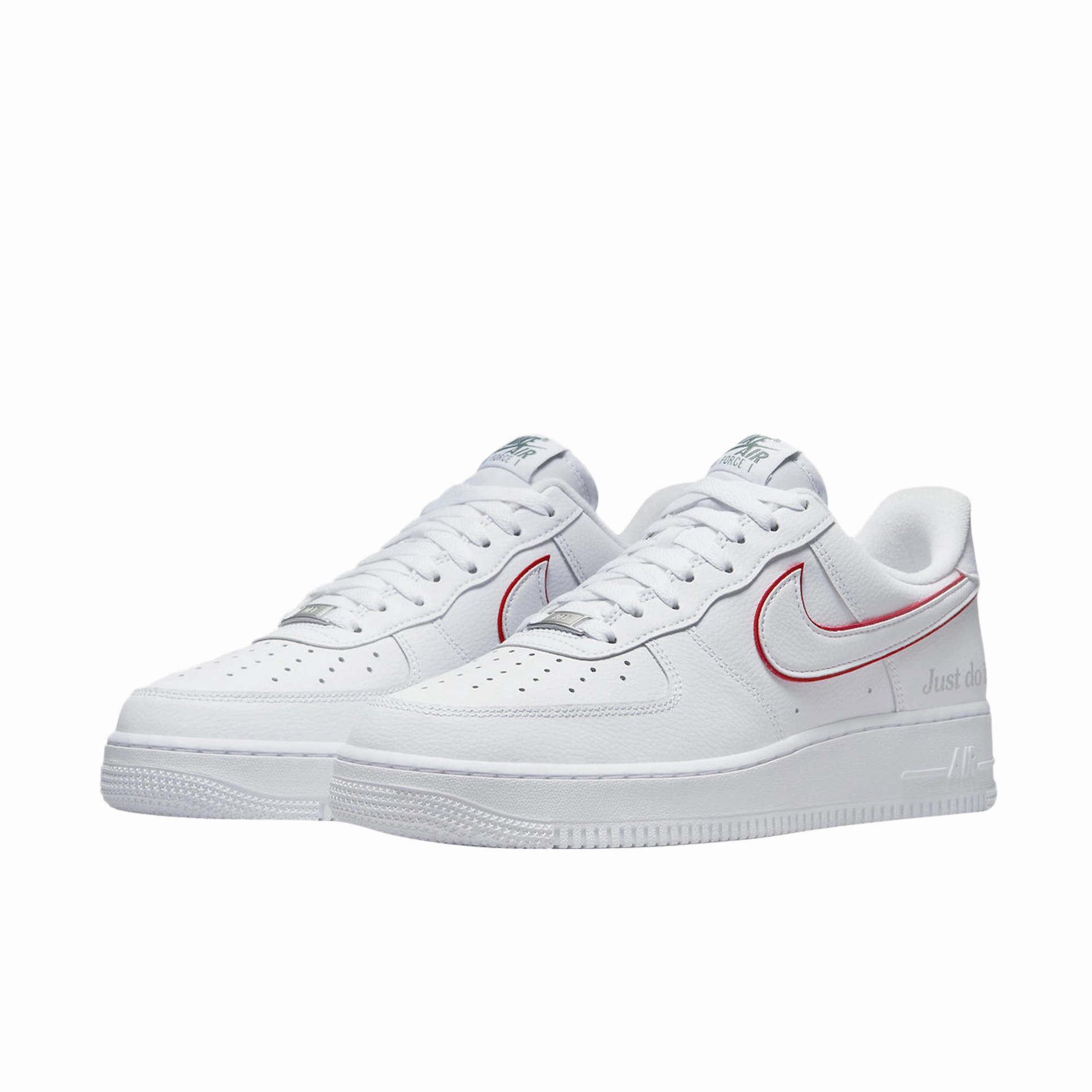 Nike Air Force 1 '07 Noble Green/Metallic Silver/University Red Nike High-Traction Sports Shoes