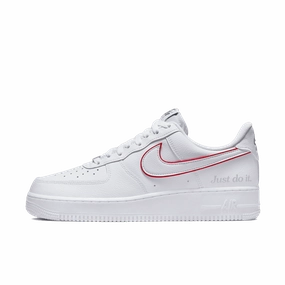Nike Air Force 1 '07 Noble Green/Metallic Silver/University Red Nike popular styles with traction soles