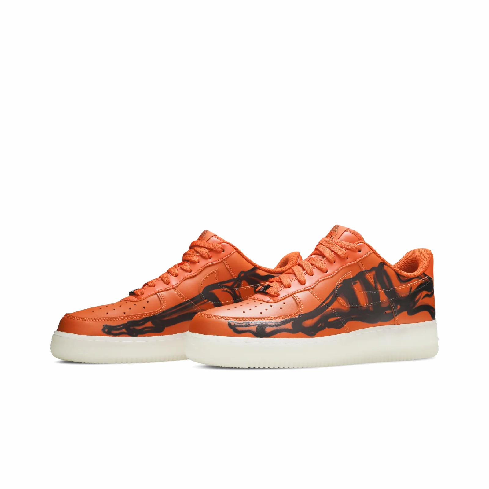 Nike Air Force 1 Low 07 QS Orange Skeleton Halloween Nike Limited Colorway Shoes