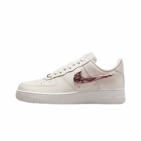 Nike Air Force 1 Low Liquid Metal Swoosh Metallic Rose Gold (Women's) Nike cushioned shoes for casual wear