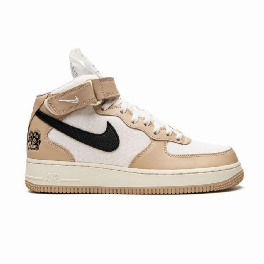 Nike Air Force 1 Mid '07 Izakaya Shimmer Black Pale Ivory Coconut Milk Modern Sneakers