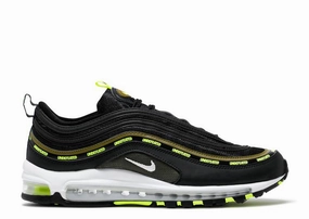 Nike Air Max 97 Undefeated Black Volt (WORN) Nike athletic shoes with flyknit design