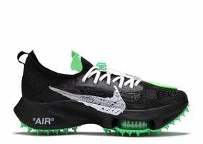 Nike Air Zoom Tempo NEXT% Flyknit Off-White Black Scream Green Nike athletic shoes with flyknit design