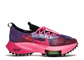 Nike Air Zoom Tempo NEXT% Flyknit Off-White Racer Blue Pink Glow Nike athletic shoes with flyknit design