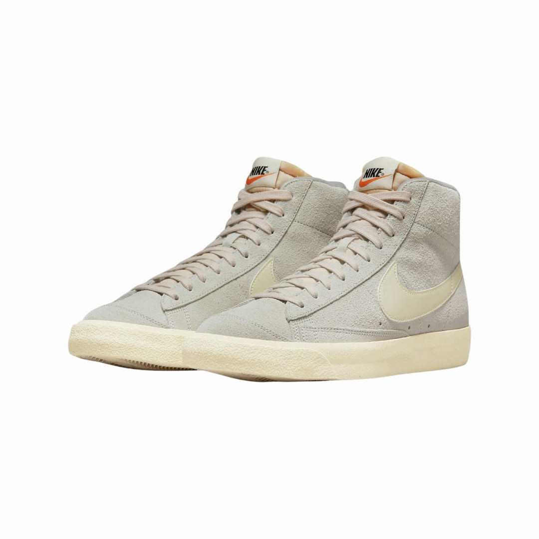 Nike Blazer Mid 77 Premium Vintage Light Bone Coconut Milk Medium Grey Modern Sneakers