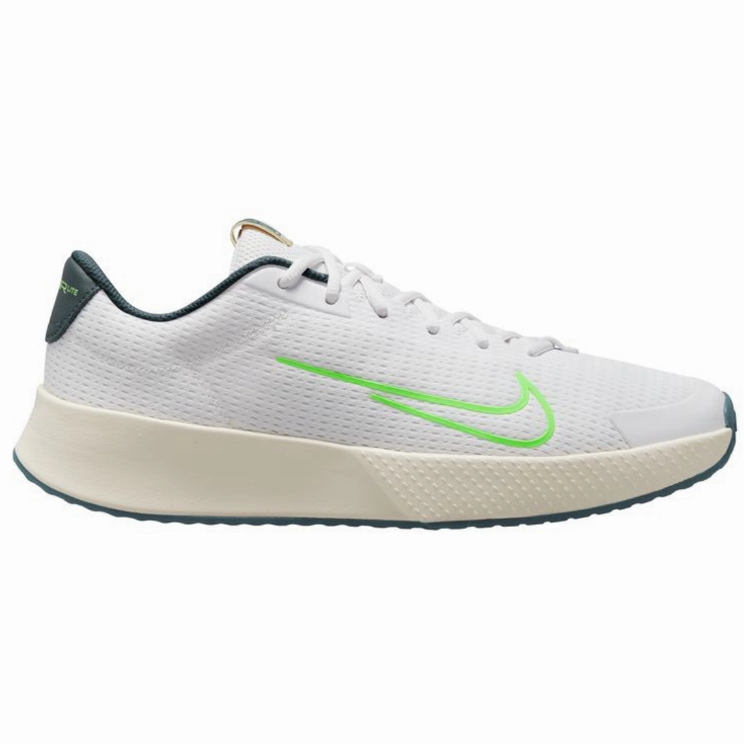 Nike Court Vapor Lite 2 White Green Strike - Deep Jungle Men's Hard Court Tennis Shoes Nike tennis footwear