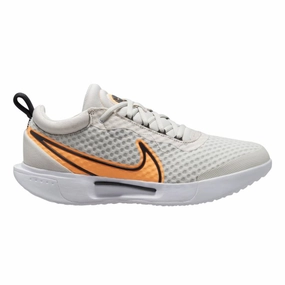Nike Court Zoom Pro Men Hard Court  Tennis Shoes - Light Bone/Peach Cream-DK Smoke Grey Nike tennis footwear