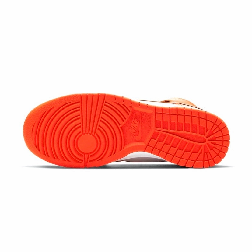 Nike Dunk Hi Retro Syracuse White Orange Blaze White Modern Sneakers