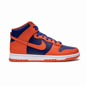 Nike Dunk High Knicks Orange Deep Royal Blue White Orange Nike training shoes with flexible soles