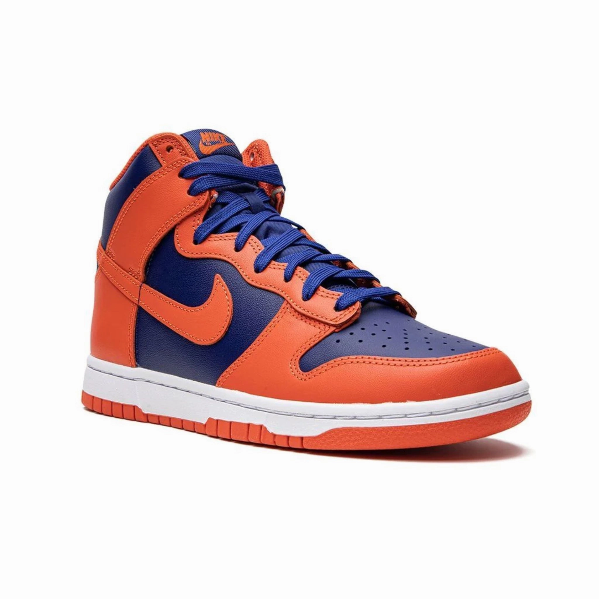 Nike Dunk High Knicks Orange Deep Royal Blue White Orange Modern Sneakers
