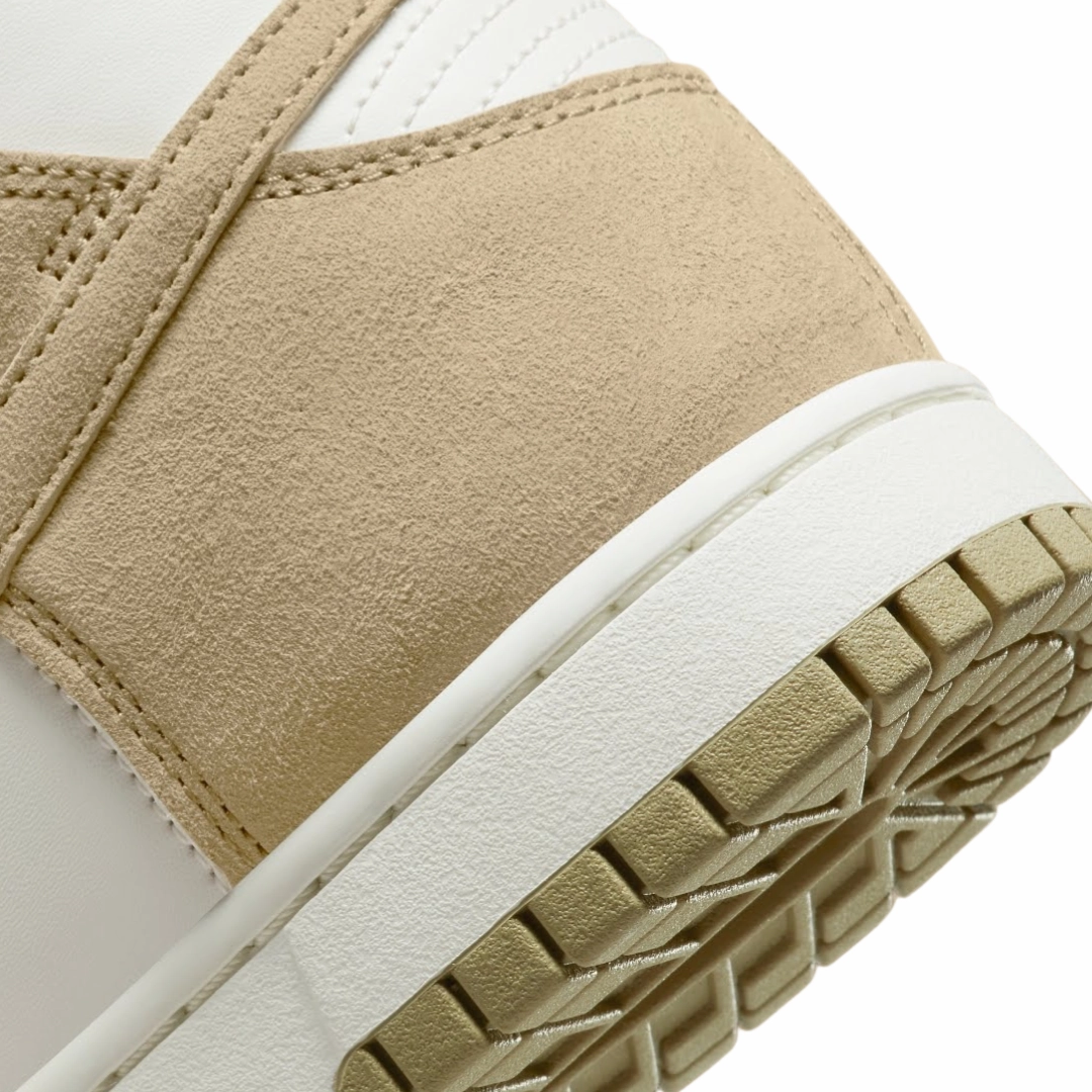 Nike Dunk High Tan Suede White Modern Sneakers