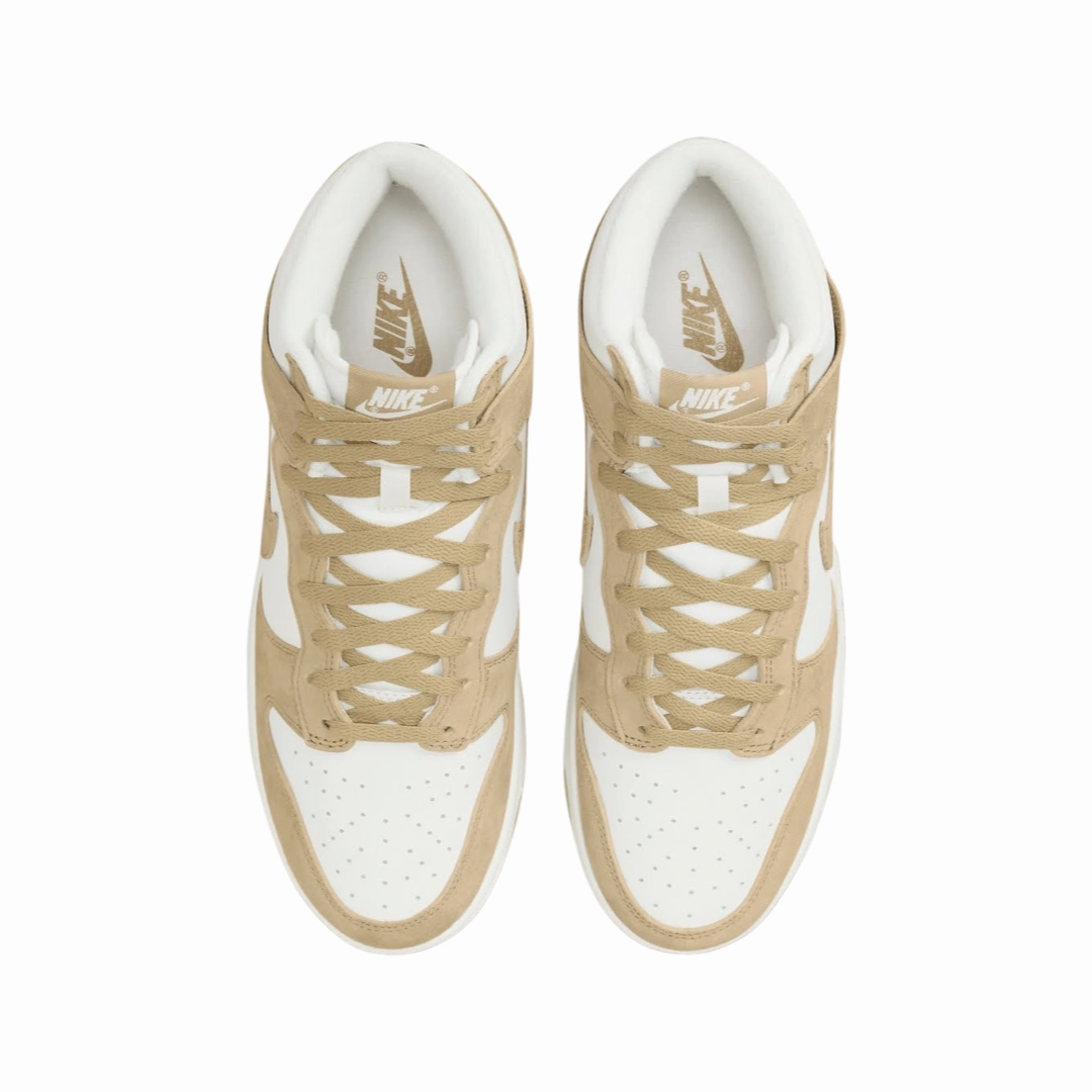 Nike Dunk High Tan Suede White Modern Sneakers
