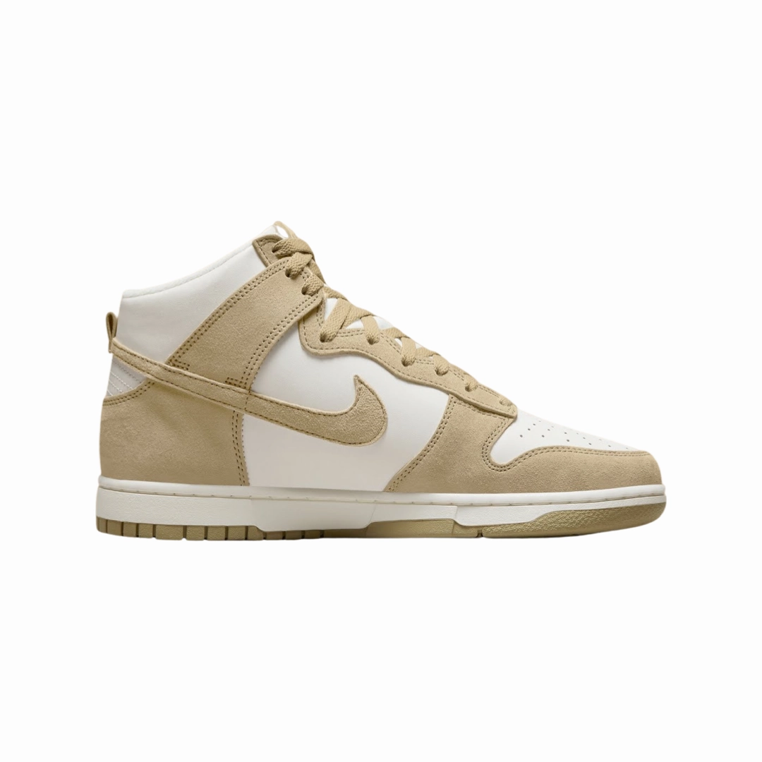 Nike Dunk High Tan Suede White Modern Sneakers