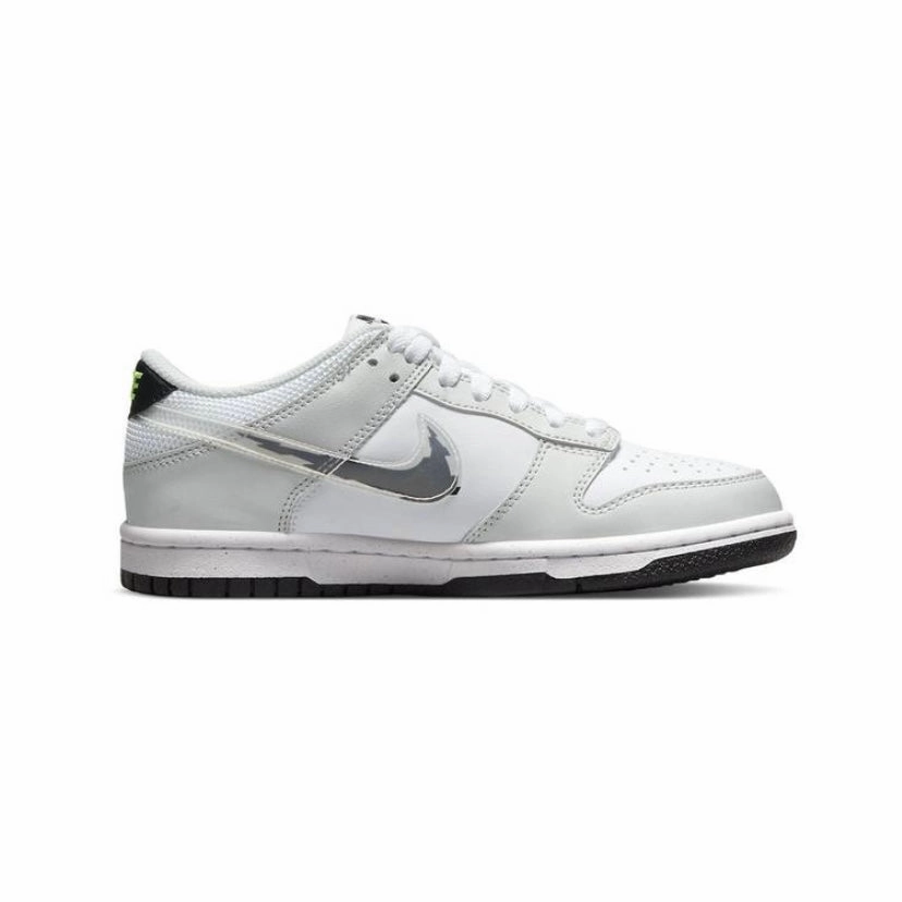 Nike Dunk Low GS Glitch Swoosh Photon Grey Modern Sneakers