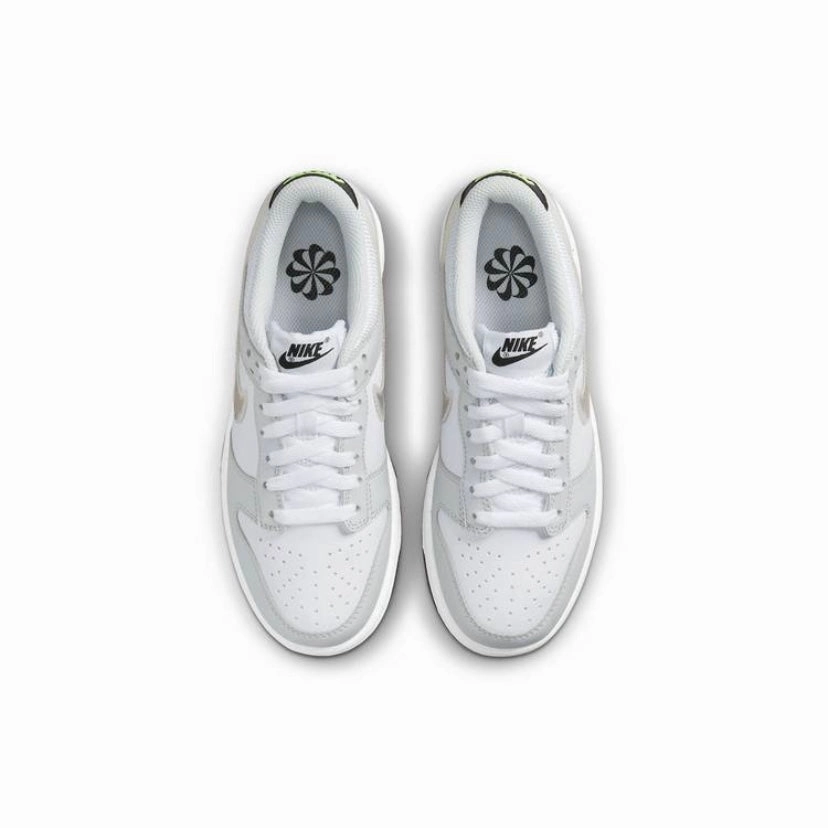 Nike Dunk Low GS Glitch Swoosh Photon Grey Modern Sneakers