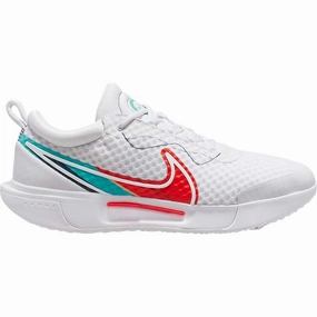 Nike Men's Zoom Pro Tennis Shoes White and Washed Teal