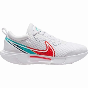 Nike Men's Zoom Pro Tennis Shoes White and Washed Teal