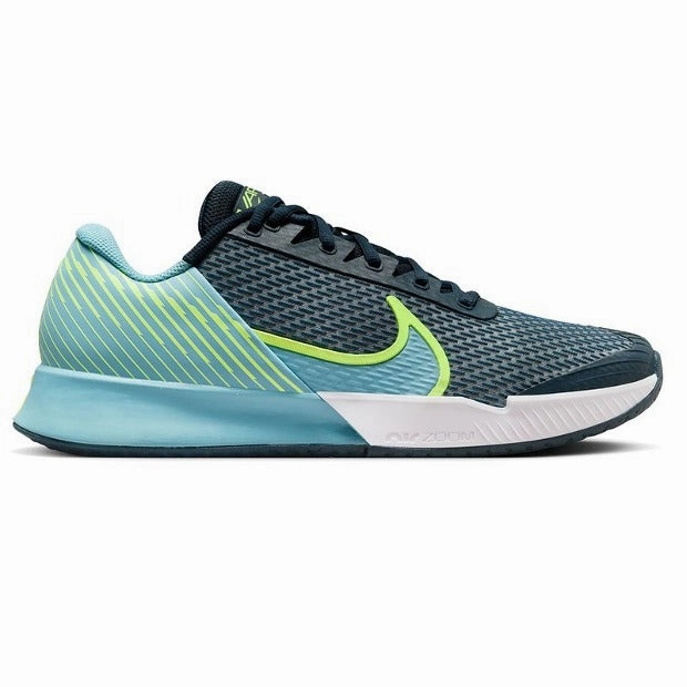 Nike Mens Air Zoom Vapor Pro 2 Clay Tennis Shoes Armory Navy and Volt