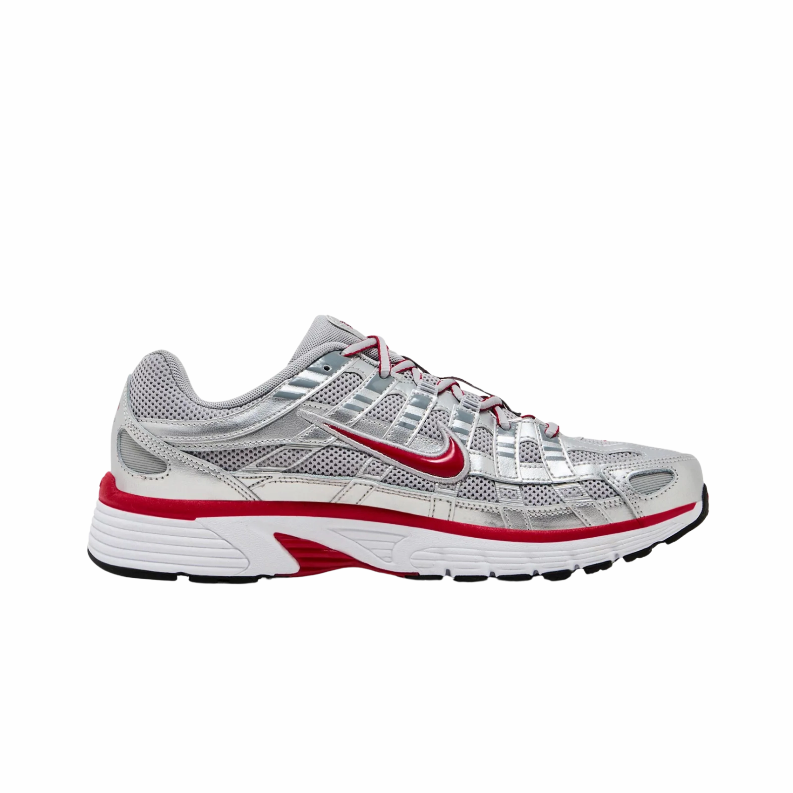 Nike P-6000 Metallic Silver Gym Red Nike Everyday Cushioned Shoes