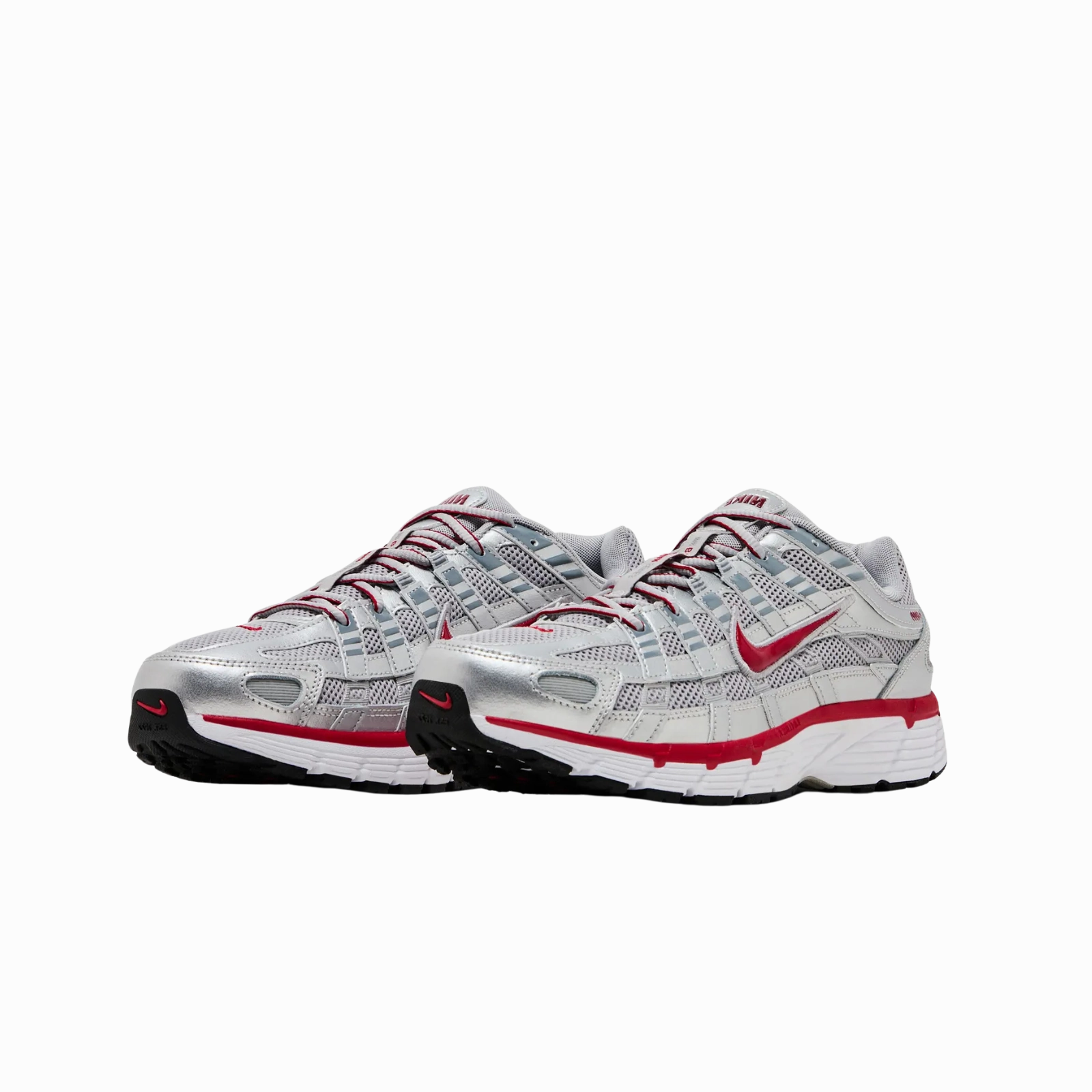 Nike P-6000 Metallic Silver Gym Red Nike Everyday Cushioned Shoes