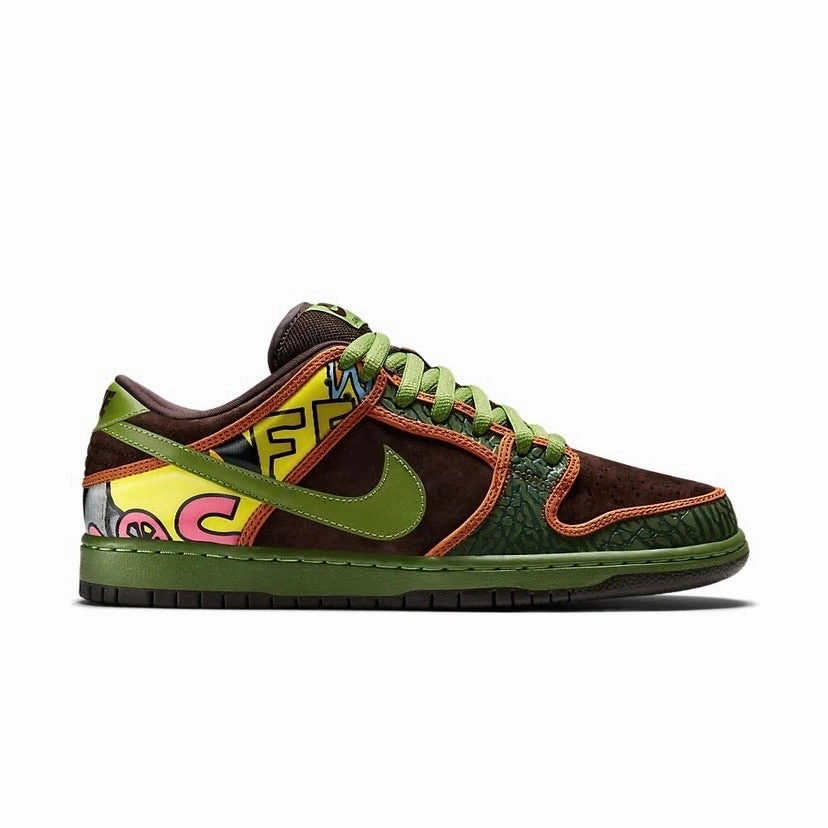 Nike SB Dunk Low Premium DLS SB QS De La Soul Safari Altitude Green Baroque Brown Street Shoes