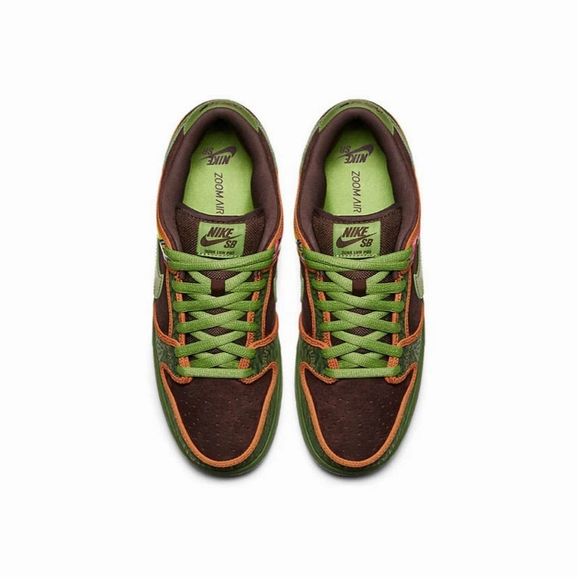 Nike SB Dunk Low Premium DLS SB QS De La Soul Safari Altitude Green Baroque Brown Street Shoes