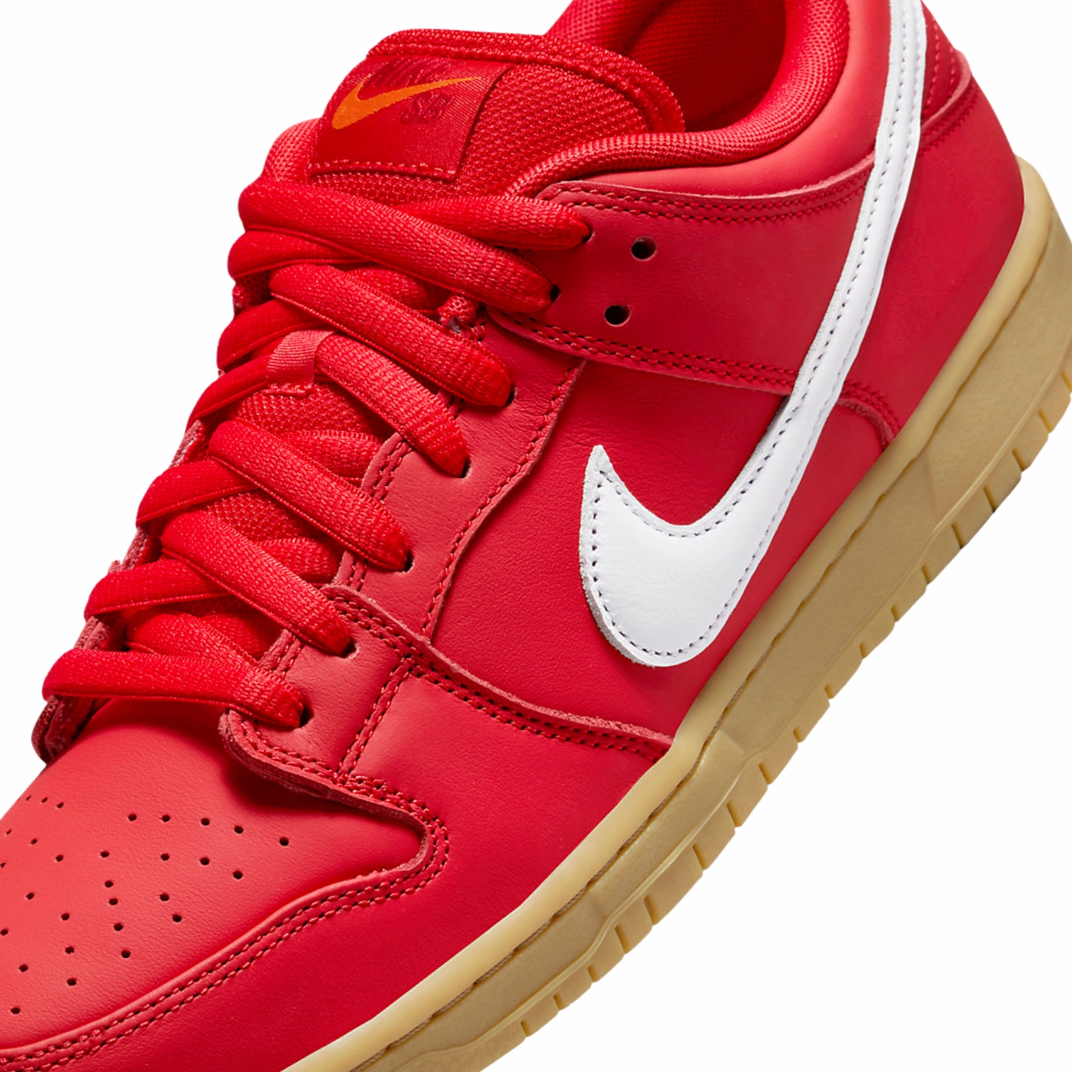 Nike SB Dunk Low University Red White Gum Light Brown Gym Red Street Shoes