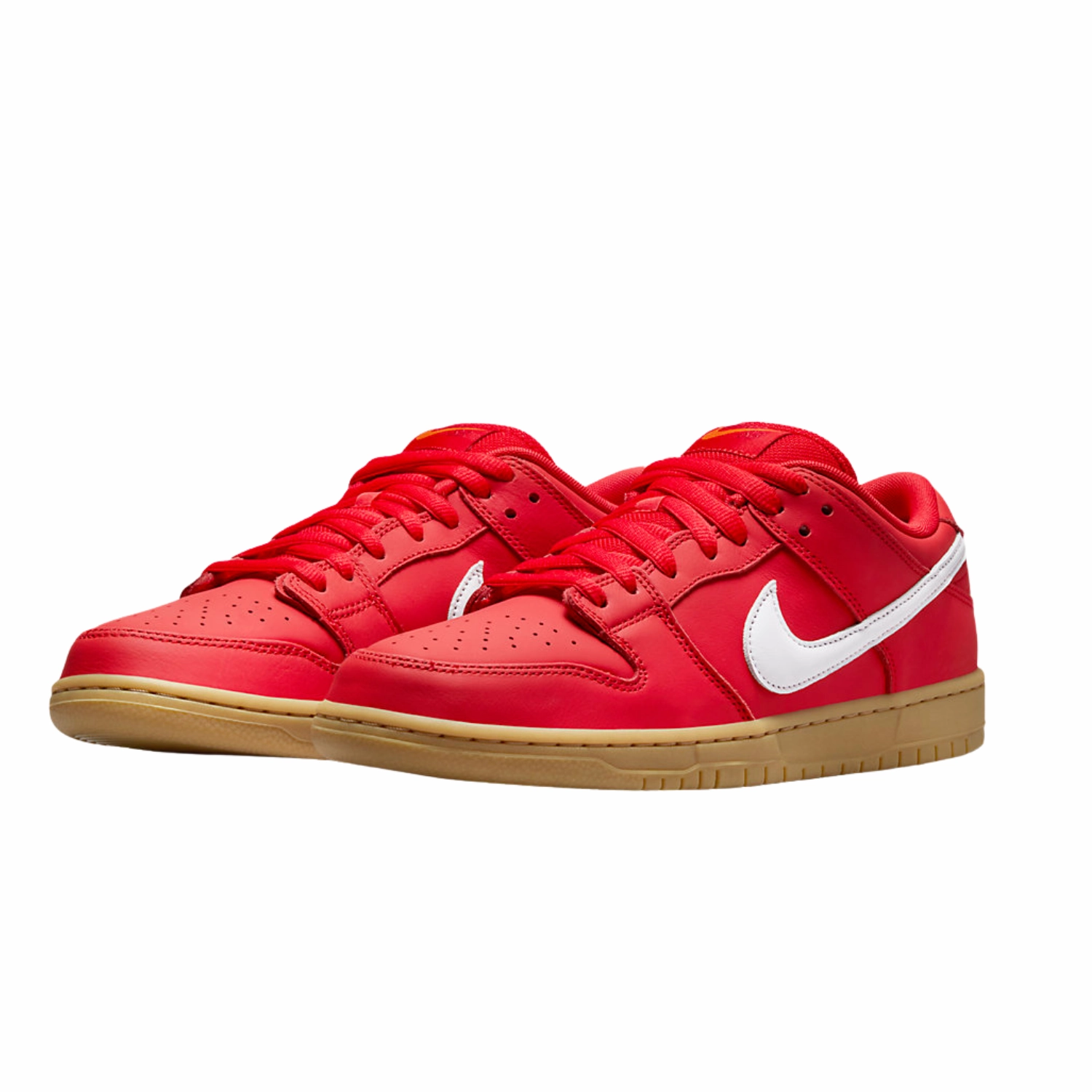 Nike SB Dunk Low University Red White Gum Light Brown Gym Red Street Shoes