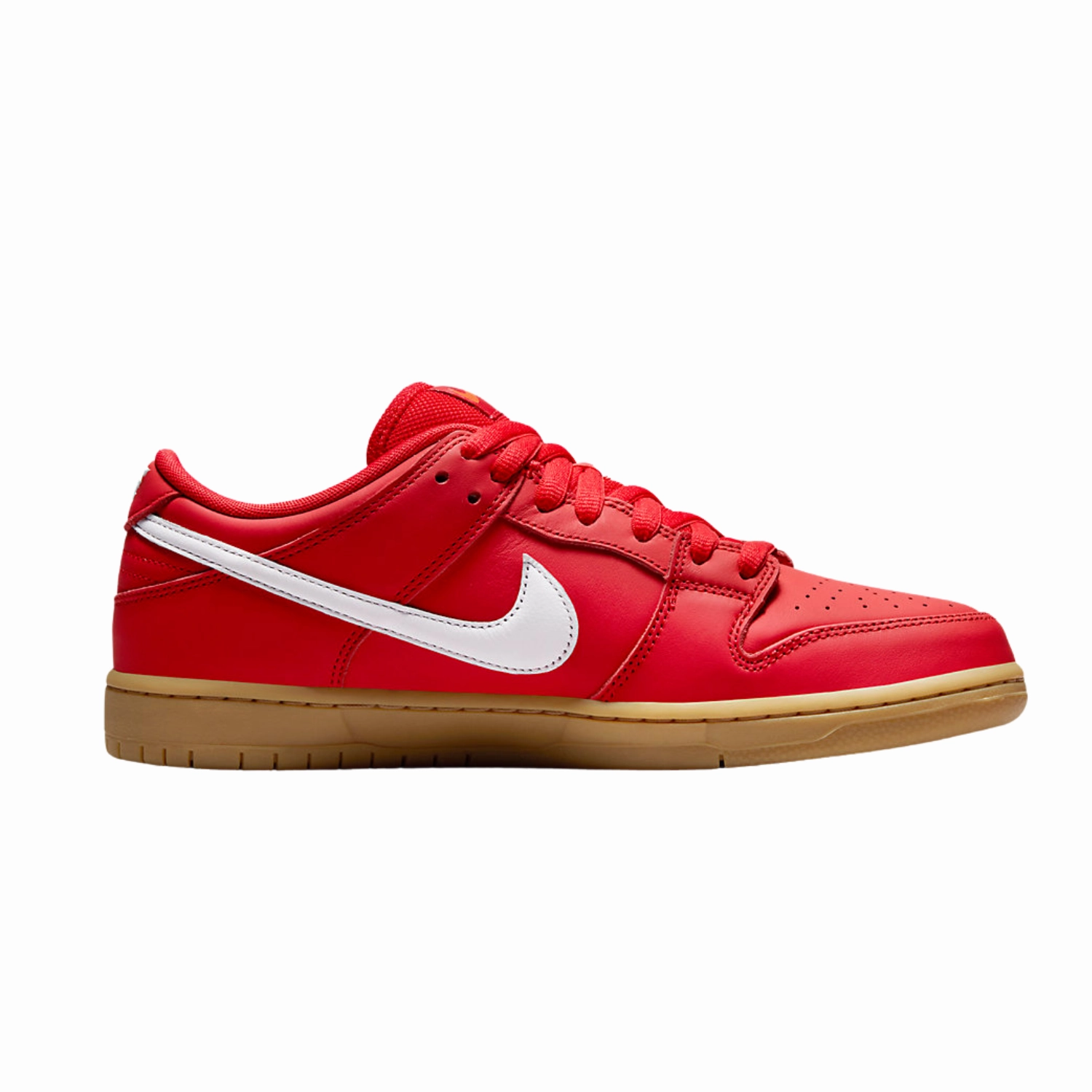 Nike SB Dunk Low University Red White Gum Light Brown Gym Red Street Shoes
