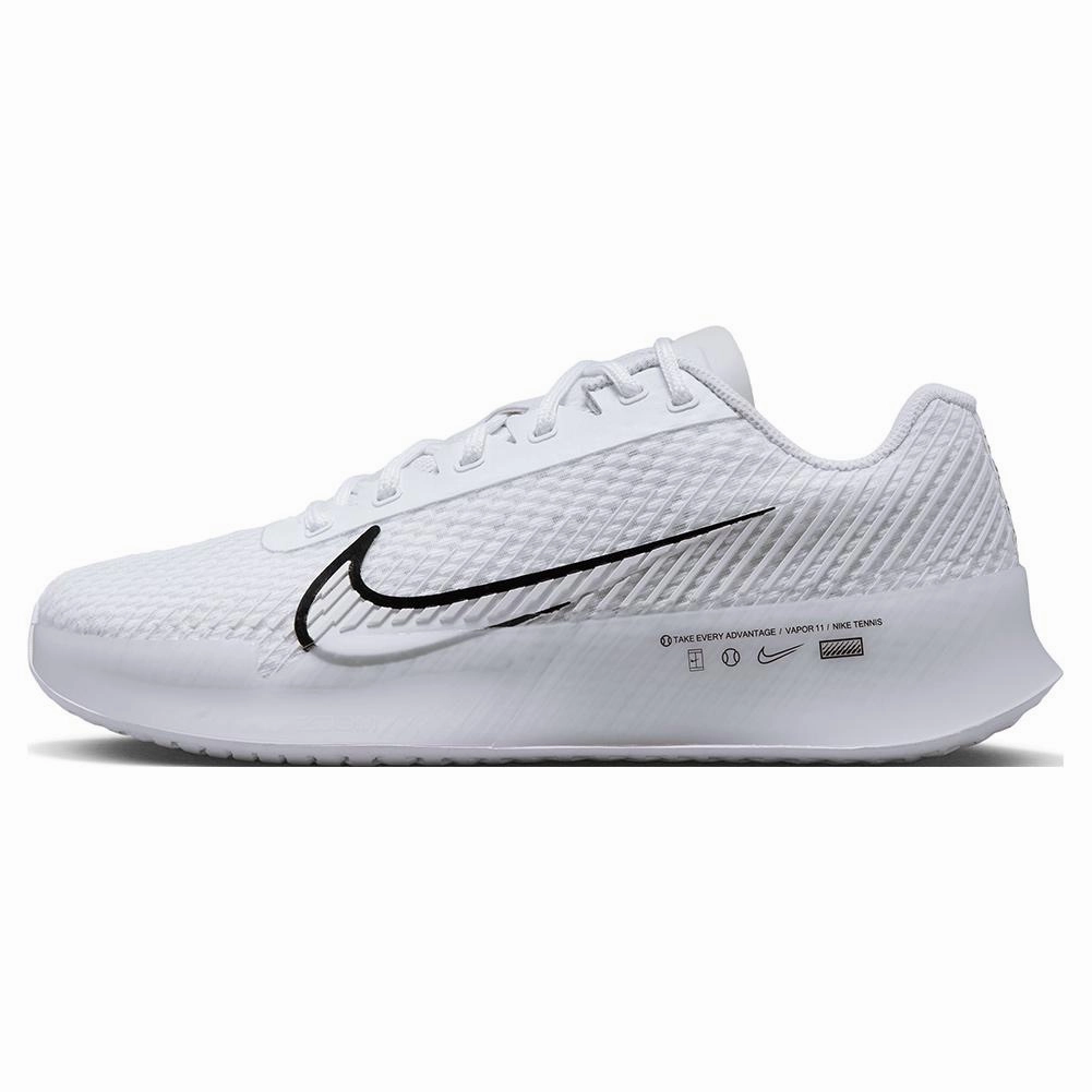 Nike Women's Air Zoom Vapor 11 Tennis Shoes White and Black