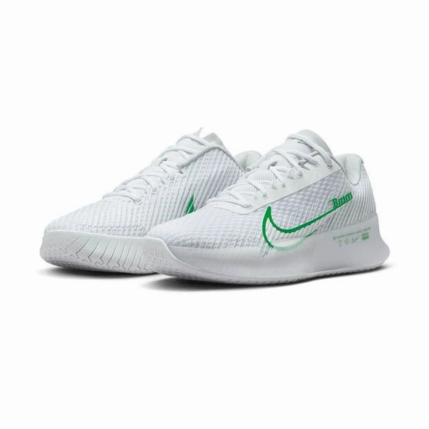 Nike Women's Air Zoom Vapor 11 Tennis Shoes White Kelly Green