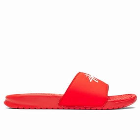 Nike x Stussy Benassi - Habanero Red Nike trainers with responsive foam