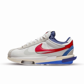 Nike Zoom Cortez SP sacai White University Red Blue Nike popular styles with traction soles
