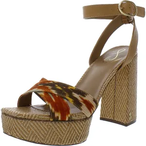 Nolita Womens Cow Hair Animal Print Heels