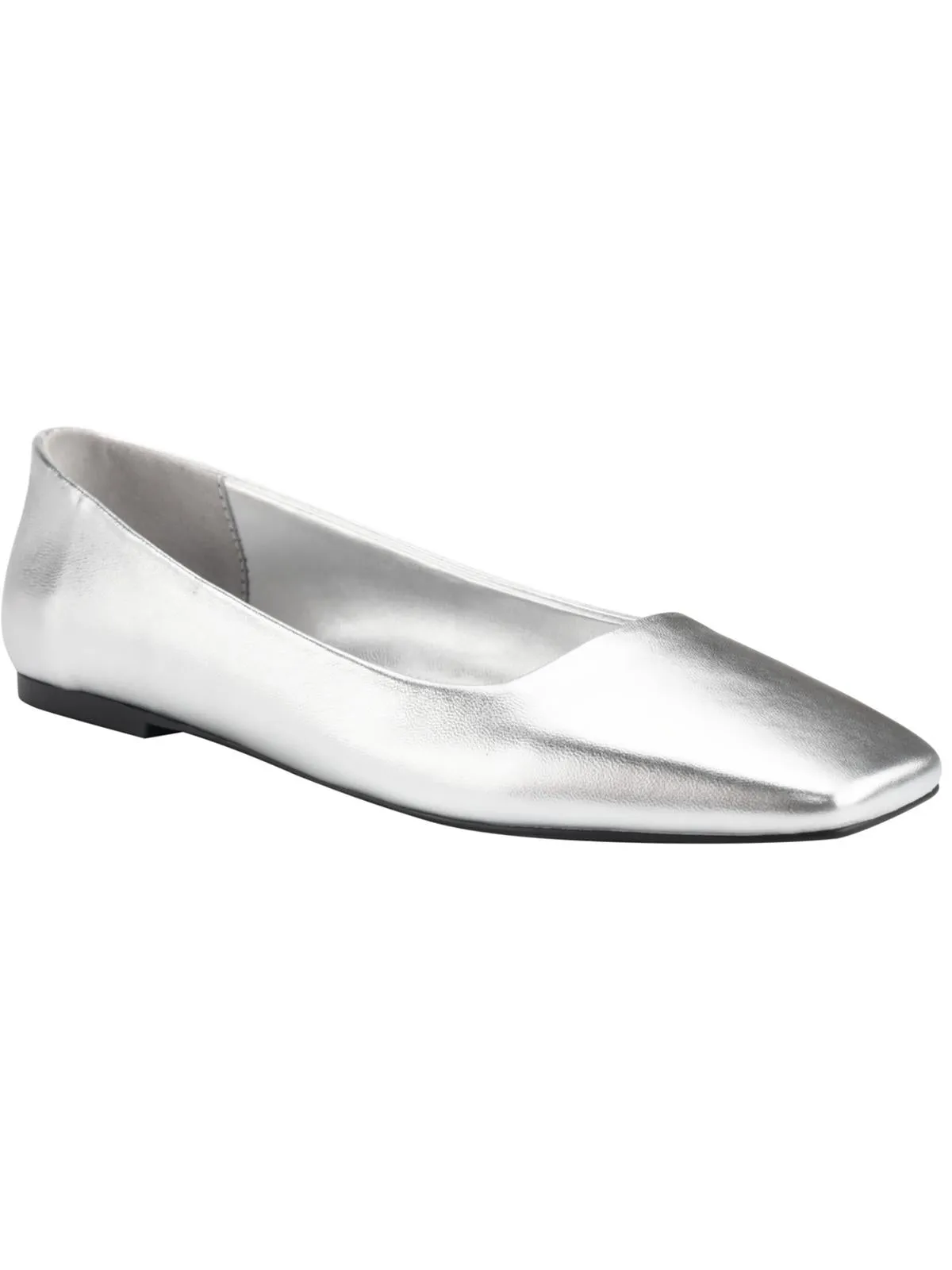 Nyta Womens Leather Square Toe Ballet Flats