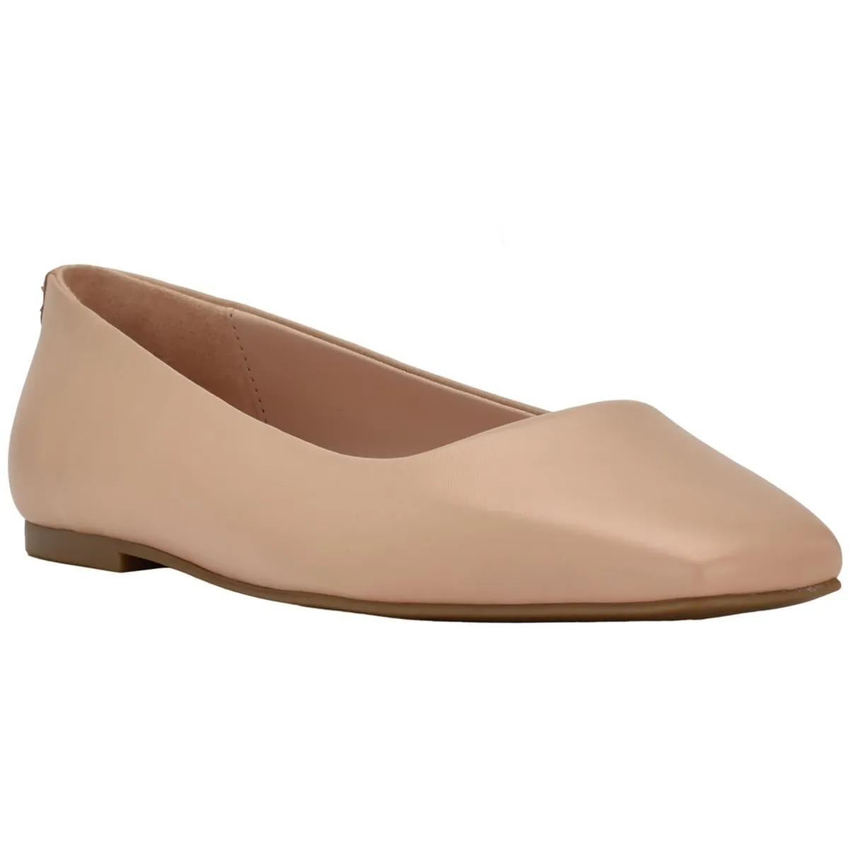 Nyta Womens Leather Square Toe Ballet Flats