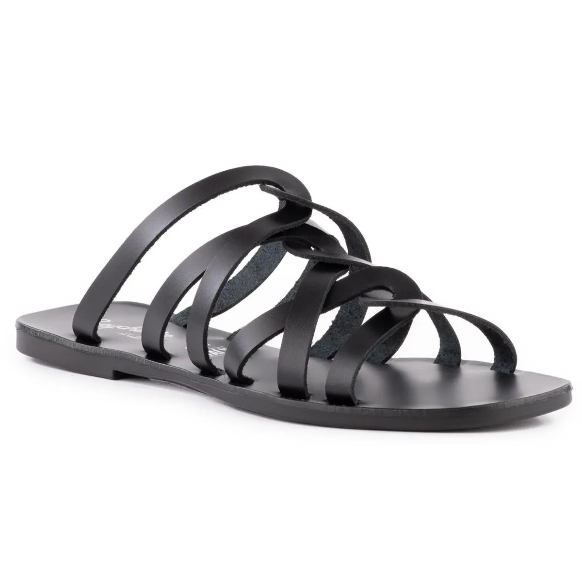 Off The Grid Womens Strappy Leather Slide Sandals