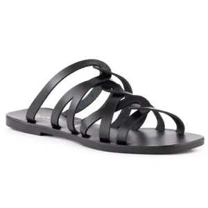 Off The Grid Womens Strappy Leather Slide Sandals