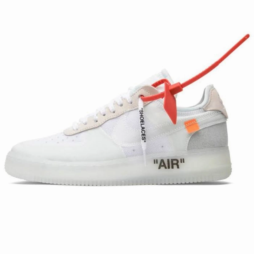 Off-White x Nike Air Force 1 Low White White Sail Street Shoes