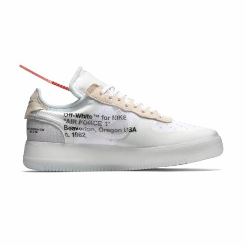 Off-White x Nike Air Force 1 Low White White Sail Street Shoes