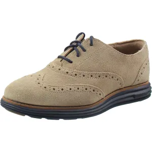 OG Shortwing Womens Brogue Faux Suede Oxfords