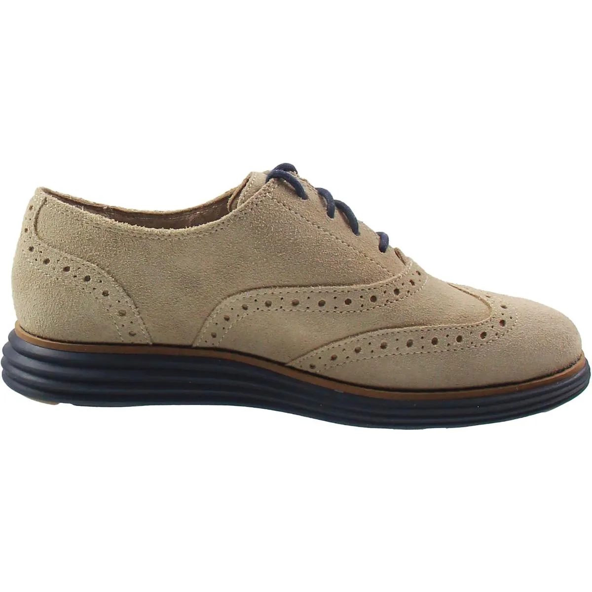 OG Shortwing Womens Brogue Faux Suede Oxfords