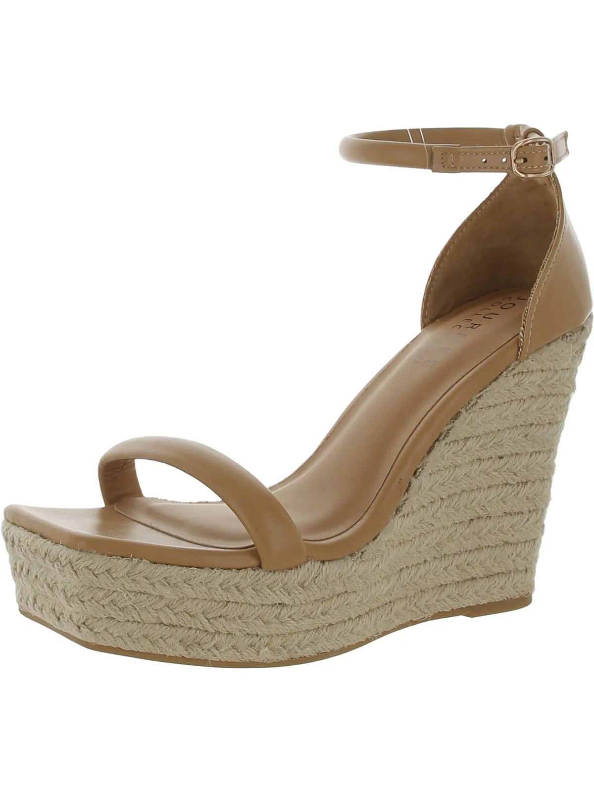 Olesia Womens Faux Leather Ankle Strap Platform Sandals