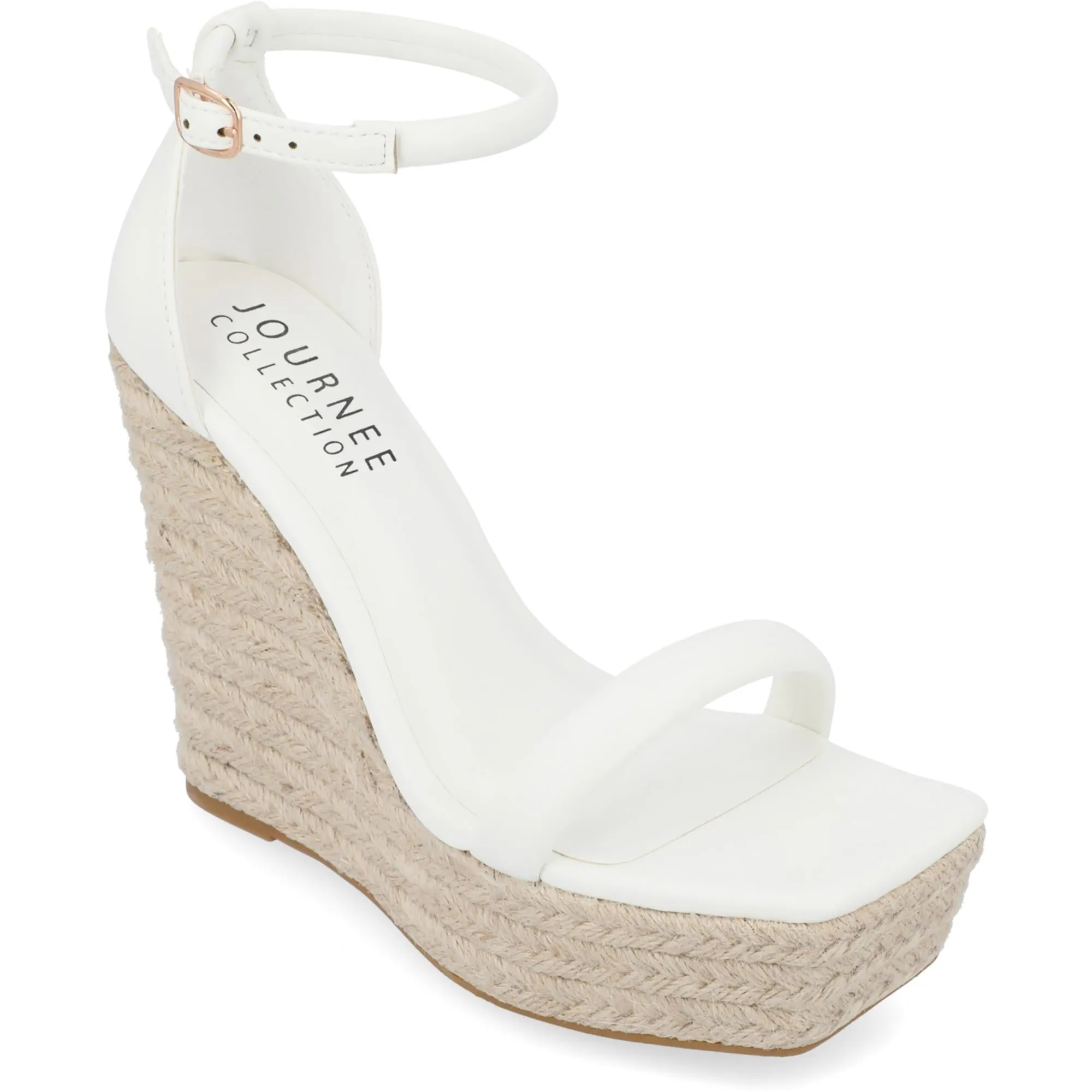 Olesia Womens Faux Leather Ankle Strap Platform Sandals