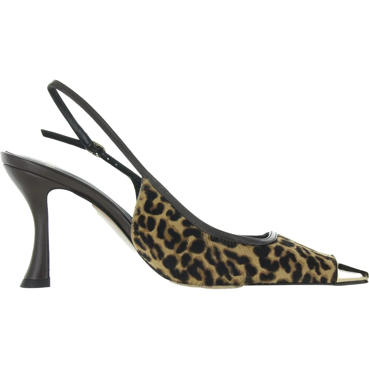 Olivia 85 Womens Animal Print Calf Hair Slingback Heels