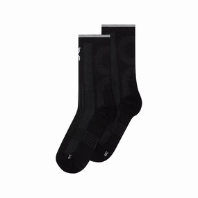 ON Unisex Elite Run Sock High Black Magnet On performance running shoes