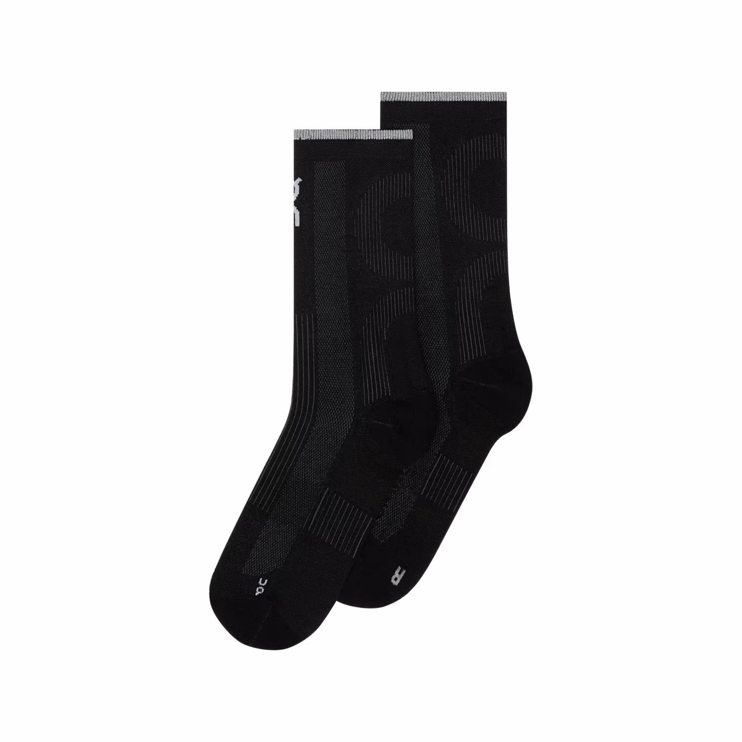 ON Unisex Elite Run Sock High Black Magnet On performance running shoes