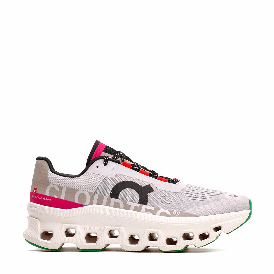 ON Women Cloudmonster Silver Ivory Core 61.97652 On performance running shoes
