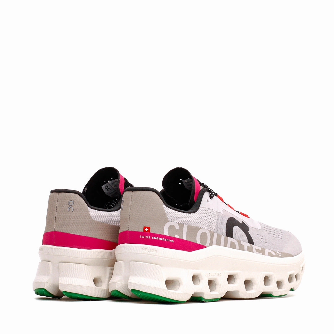ON Women Cloudmonster Silver Ivory Core 61.97652 On running shoe close-ups