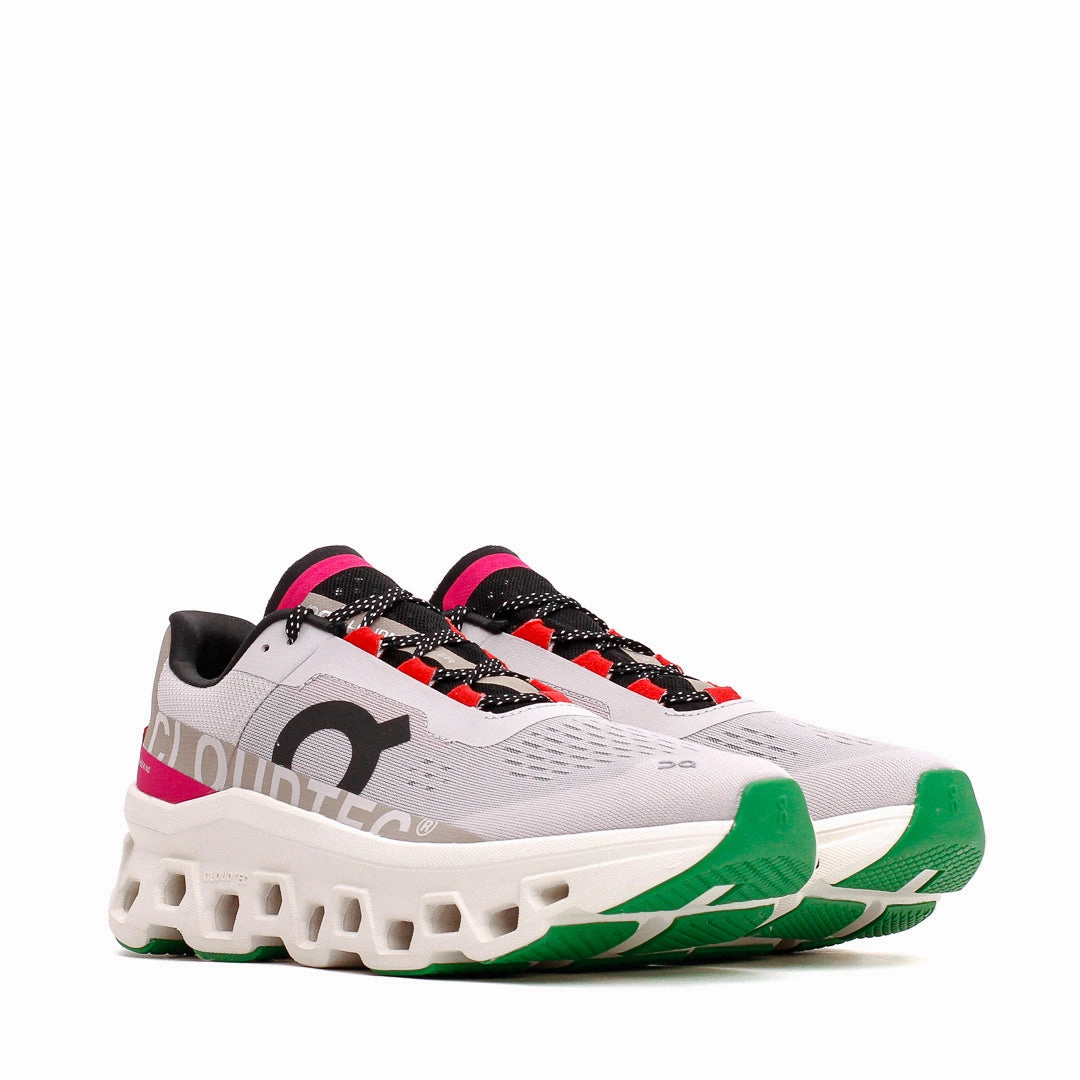 ON Women Cloudmonster Silver Ivory Core 61.97652 On running shoe close-ups